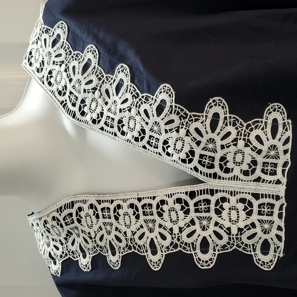 BEAUTY!PRESTON&YORK TABITHA STRETCH LINEN 3/4 SLEEVE SPLIT V-NECK EMBROI… - Picture 6 of 8